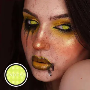 Yellow Mesh Halloween Contact Lenses Yearly