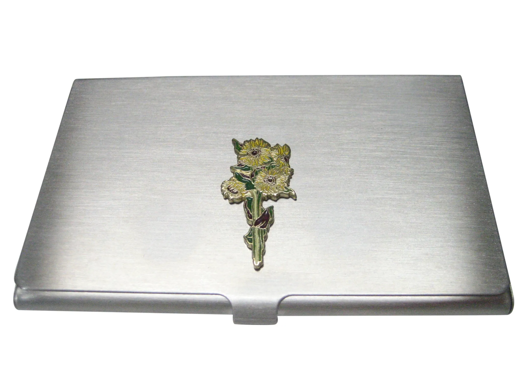 Yellow Toned Sunflower Business Card Holder