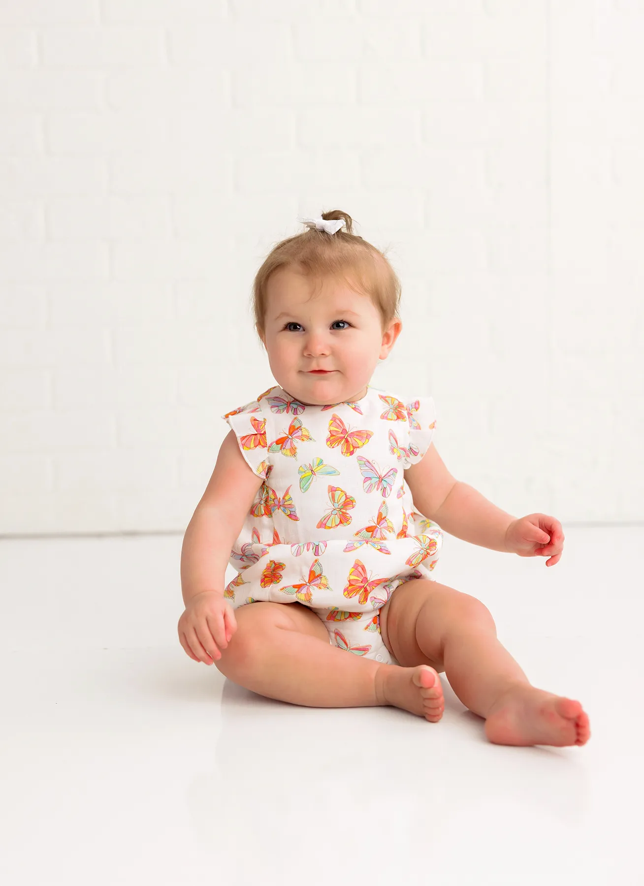 You Give Me Butterflies Organic Muslin Bubble Romper