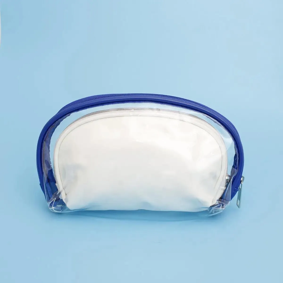 Zeta Phi Beta Sorority Cosmetic Pouch Set – Stylish Blue & White Travel Bags