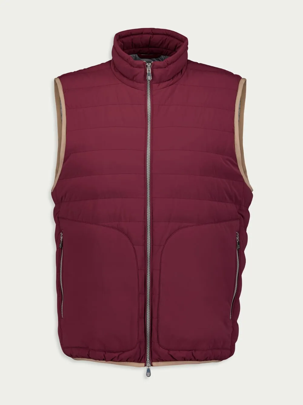 Zipped Quilted Down Gilet
