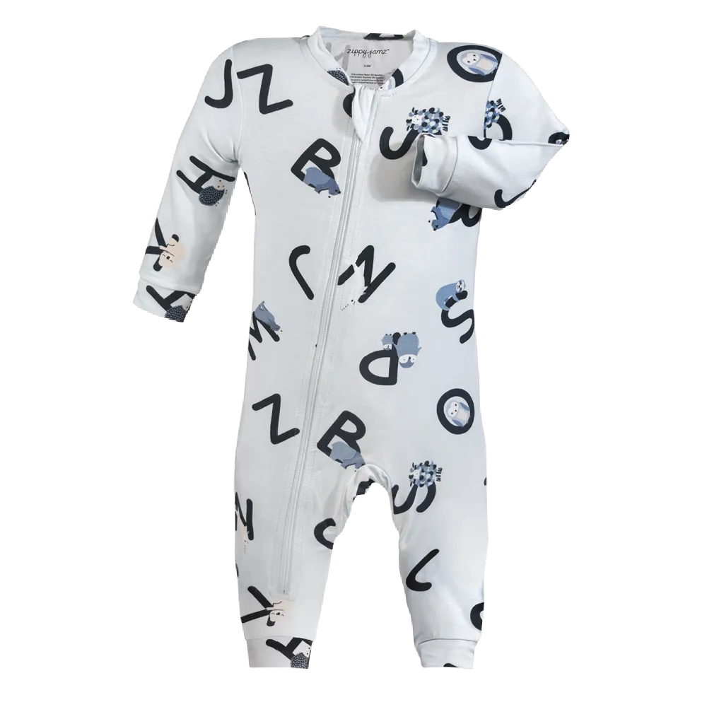 Zippyjamz Bamboo Sleepers - Alphajamz Blue