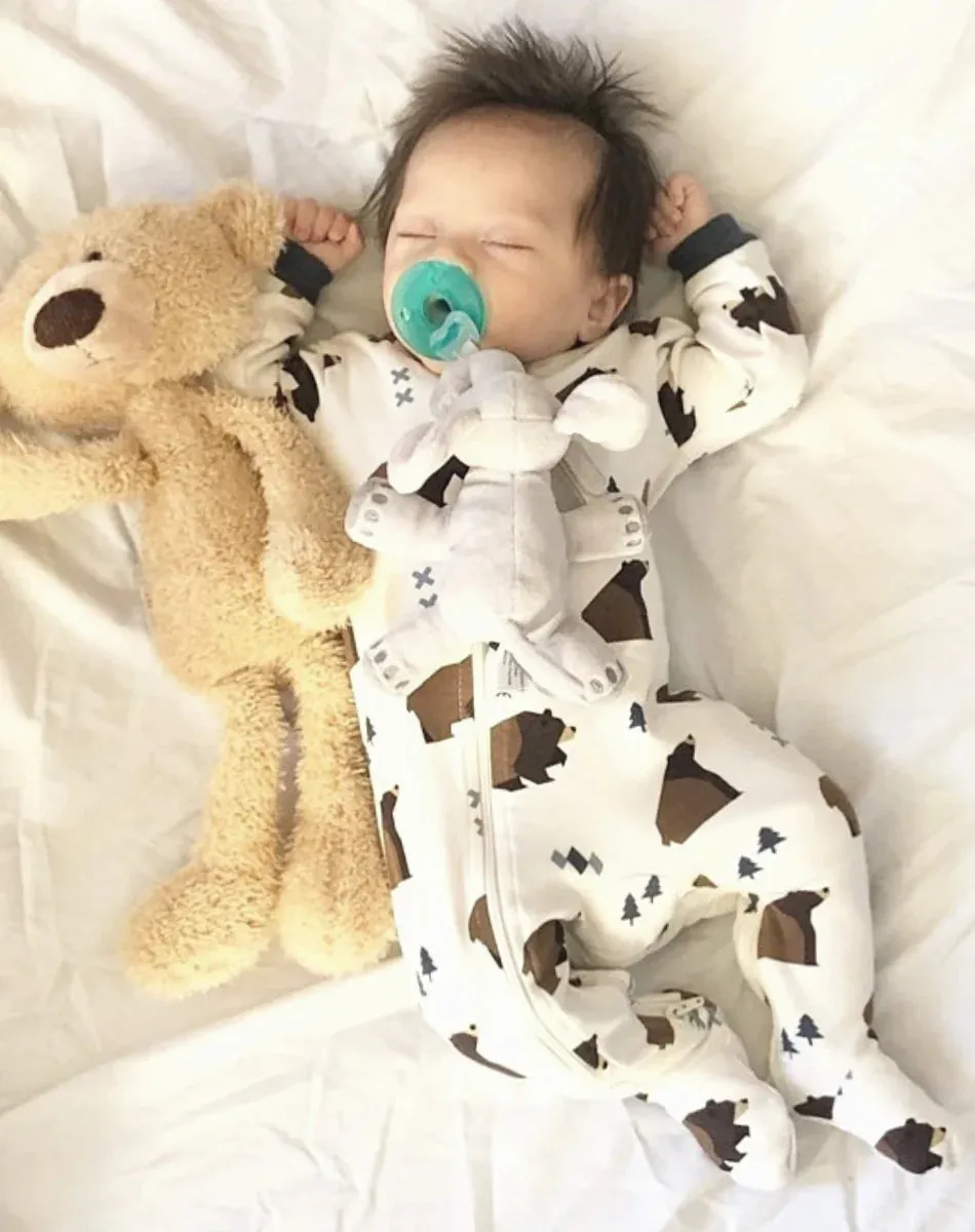 ZippyJamz Little Grizzle Footed Zipper Sleeper